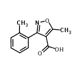 CAS#: 91569-58-3, 5-Methyl-3-(2-methylphenyl)-1,2-oxazole-4-carboxylic acid