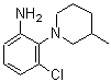 CAS#: 915921-30-1, 3-Chloro-2-(3-methyl-1-piperidinyl)aniline