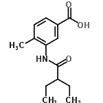 CAS 登录号：915923-14-7， 3-[(2-乙基丁酰基)氨基]-4-甲基苯甲酸