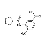 CAS 登录号：915923-57-8， 3-[(环戊基羰基)氨基]-4-甲基苯甲酸