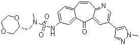 CAS 登录号：917879-39-1， N-[(2R)-1,4-二恶烷-2-基甲基]-N-甲基-N'-[3-(1-甲基-1H-吡唑-4-基)-5-氧代-5H-苯并[4,5]环庚并[1,2-b]吡啶-7-基]硫酸二酰胺