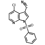 CAS#: 920965-86-2, 4-Chloro-1-(phenylsulfonyl)-1H-pyrrolo[2,3-b]pyridine-3-carbonitrile