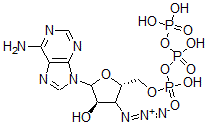 CAS 登录号：92117-27-6， 9-(3'-叠氮基-3'-脱氧-beta-D-木糖基呋喃糖基)腺嘌呤 5'-三磷酸酯