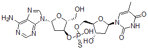 CAS 登录号：92127-73-6， 5'-O-胸苷酰 3'-O-(2'-脱氧腺苷)硫代磷酸酯