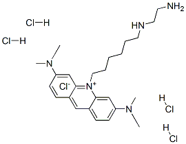 CAS#: 92220-84-3, Acridinium, 10-(6-((2-Aminoethyl)Amino)Hexyl)-3,6-Bis(Dimethylamino)-,  Chloride, Tetrahydrochloride