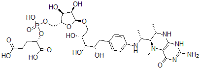 CAS#: 92481-97-5, 1-(4-{[1-(2-Amino-5,7-dimethyl-4-oxo-1,4,5,6,7,8-hexahydropteridin-6-yl)ethyl]amino}phenyl)-1-deoxy-5-O-{5-O-[(1,3-dicarboxypropoxy)(hydroxy)phosphoryl]pentofuranosyl}pentitol