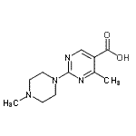 CAS 登录号：924834-88-8， 4-甲基-2-(4-甲基-1-哌嗪基)-5-嘧啶羧酸