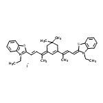 CAS#: 92570-00-8, 3-Ethyl-2-[(1E,3E)-3-{3-[(2E,4Z)-4-(3-ethyl-1,3-benzothiazol-2(3H)-ylidene)-2-buten-2-yl]-5,5-dimethyl-2-cyclohexen-1-ylidene}-1-buten-1-yl]-1,3-benzothiazol-3-ium iodide