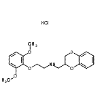 CAS 登录号：92642-97-2， N-(2,3-二氢-1,4-苯并氧硫杂环己二烯-2-基甲基)-2-(2,6-二甲氧基苯氧基)乙胺盐酸盐(1:1)