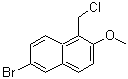 CAS 登录号：92643-16-8， 6-溴-1-(氯甲基)-2-甲氧基萘