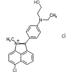 CAS 登录号：92668-87-6， 6-氯-2-{4-[乙基(2-羟基乙基)氨基]苯基}-1-甲基苯并[Cd]吲哚鎓氯化物