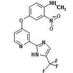CAS#: 927880-88-4, N-Methyl-2-nitro-4-({2-[5-(trifluoromethyl)-1H-imidazol-2-yl]-4-pyridinyl}oxy)aniline