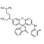 CAS#: 92814-52-3, 2'-[(2-Chlorophenyl)amino]-6'-[ethyl(3-methylbutyl)amino]-3H-spiro[2-benzofuran-1,9'-xanthen]-3-one