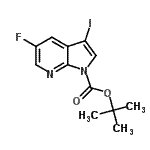 CAS#: 928653-78-5, 2-Methyl-2-propanyl 5-fluoro-3-iodo-1H-pyrrolo[2,3-b]pyridine-1-carboxylate