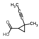 CAS#: 93167-80-7, 2-Methyl-2-(1-propyn-1-yl)cyclopropanecarboxylic acid
