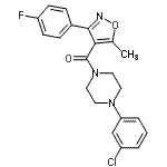 CAS 登录号：933202-27-8， [4-(3-氯苯基)-1-哌嗪基][3-(4-氟苯基)-5-甲基-1,2-恶唑-4-基]甲酮