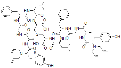 CAS 登录号：93450-55-6， 双(N,N-二烯丙基-2-丙氨酰-5-亮氨酸-脑啡肽基)胱氨酸