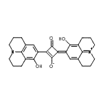 CAS 登录号：93470-31-6， (4Z)-4-(8-羟基-2,3,6,7-四氢-1H-吡啶并[3,2,1-Ij]喹啉鎓-9(5H)-亚基)-2-(8-羟基-2,3,6,7-四氢-1H,5H-吡啶并[3,2,1-Ij]喹啉-9-基)-3-氧代-1-环丁烯-1-醇