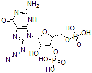 CAS 登录号：93590-12-6， 8-叠氮基鸟苷-3',5'-二磷酸酯