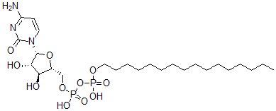 CAS 登录号：93605-01-7， P(1)-(1-十六烷基)-P(2)-(1-beta-阿拉伯糖呋喃基胞嘧啶-5'-基)焦磷酸酯