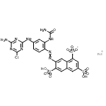 CAS 登录号：93658-87-8， 钠7-({4-[(4-氨基-6-氯-1,3,5-三嗪-2-基)氨基]-2-(氨基甲酰氨基)苯基}偶氮)-3,6-二磺基-1-萘磺酸酯