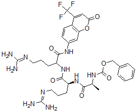 CAS#: 93753-74-3, N-Benzyloxycarbonylalanyl-arginyl-arginyl-4-trifluoromethyl-7-coumarylamide