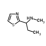 CAS#: 937656-78-5, N-Methyl-1-(1,3-thiazol-2-yl)-1-propanamine