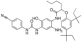 CAS#: 93783-13-2, N-[2-Amino-4-[[[(4-Cyanophenyl)Amino]Carbonyl]Amino]-5-Hydroxyphenyl]-2-[2,4-Bis(1,1-Dimethylpropyl)Phenoxy]Hexanamide