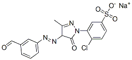 CAS#: 93804-42-3, Sodium 4-Chloro-3-[4-[(3-Formylphenyl)Azo]-4,5-Dihydro-3-Methyl-5-Oxo-1H-Pyrazol-1-Yl]Benzenesulphonate
