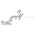 CAS 登录号：93805-14-2， 己钾4,4'-{1,4-亚苯基二[亚氨基(6-氯-1,3,5-三嗪-4,2-二基)亚氨基]}二{5-羟基-6-[(2-磺酸苯基)偶氮]-2,7-萘二磺酸酯}