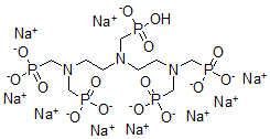 CAS 登录号：93841-75-9， [[(膦酸基甲基)亚氨基]双[乙烷-2,1-二基次氮基双(亚甲基)]]四膦酸氢九钠