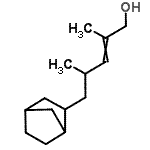 CAS 登录号：93893-52-8， 5-(双环[2.2.1]庚-2-基)-2,4-二甲基-2-戊烯-1-醇