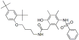 CAS 登录号：93919-52-9， N-[4-[2,4-双(叔丁基)苯氧基]丁基]-2-[2-羟基-3,4,6-三甲基-5-[(苯基磺酰基)氨基]苯基]乙酰胺