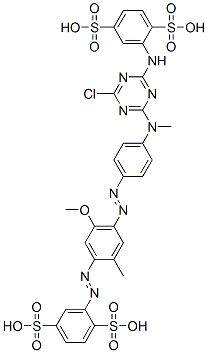 CAS#: 93924-01-7, 2-[[4-[[4-[[4-Chloro-6-[(2,5-Disulphophenyl)Amino]-1,3,5-Triazin-2-Yl]Methylamino]Phenyl]Azo]-5-Methoxy-2-Methylphenyl]Azo]Benzene-1,4-Disulphonic Acid