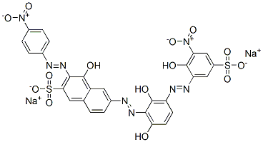 CAS#: 93940-00-2, Disodium 6-[[2,6-Dihydroxy-3-[(2-Hydroxy-3-Nitro-5-Sulphonatophenyl)Azo]Phenyl]Azo]-4-Hydroxy-3-[(4-Nitrophenyl)Azo]Naphthalene-2-Sulphonate