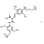 CAS 登录号：93962-60-8， 2-[2-[2,5-二甲氧基-4-[[2-(磺基氧基)乙基]磺酰基]苯基]偶氮]-N-[2,5-二甲氧基-4-(磺基氧基)苯基]-3-氧代-丁酰胺钠盐(1:1)