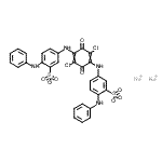 CAS 登录号：93964-66-0， 二钠3,3'-[(2,5-二氯-3,6-二氧代-1,4-环己二烯-1,4-二基)二亚胺]二(6-苯胺基苯磺酸酯)