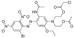 CAS 登录号：93965-01-6， 2-[[5-(乙酰基氨基)-4-[(2-溴-4,6-二硝基苯基)偶氮]-2-乙氧基苯基][2-(乙酰氧基)乙基]氨基]乙基氯乙酸酯