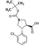 CAS#: 939757-93-4, (3S,4R)-4-(2-Chlorophenyl)-1-{[(2-methyl-2-propanyl)oxy]carbonyl}-3-pyrrolidinecarboxylic acid