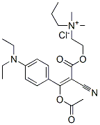 CAS#: 93981-77-2, 3-(Acetoxy)Propyl[2-[[2-Cyano-3-[4-(Diethylamino)Phenyl]-1-Oxoallyl]Oxy]Ethyl]Dimethylammonium Chloride