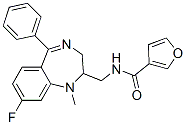 CAS#: 94006-14-1, N-[(8-Fluoro-2,3-Dihydro-1-Methyl-5-Phenyl-1H-1,4-Benzodiazepin-2-Yl)Methyl]-3-Furancarboxamide