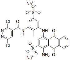 CAS#: 94021-07-5, Disodium 1-Amino-4-[[3-[[(3,6-Dichloro-4-Pyridazinyl)Carbonyl]Amino]-2-Methyl-5-Sulphonatophenyl]Amino]-9,10-Dihydro-9,10-Dioxoanthracene-2-Sulphonate
