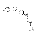 CAS 登录号：94094-37-8， 4-[2-({4-[3-(4-氯苯基)-4,5-二氢-1H-吡唑-1-基]苯基}磺酰基)乙氧基]-4-氧代丁酸