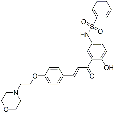 CAS 登录号：94094-51-6， N-[4-羟基-3-[3-[4-[2-吗啉基乙氧基]苯基]丙烯酰]苯基]苯磺酰胺