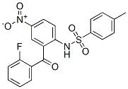 CAS 登录号：94107-57-0， N-[2-(O-氟苯甲酰基)-4-硝基苯基]对甲苯磺酰胺