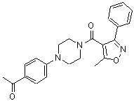CAS 登录号：941104-13-8， 1-(4-{4-[(5-甲基-3-苯基-1,2-恶唑-4-基)羰基]-1-哌嗪基}苯基)乙酮