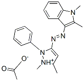 CAS#: 94135-77-0, 3-((1,2-Dimethyl-1H-Indol-3-Yl)Azo)-1,5-Dimethyl-2-Phenyl-1H-Pyrazolium Acetate