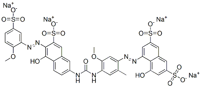 CAS 登录号：94135-85-0， 4-羟基-5-[[4-[[[[5-羟基-6-[(2-甲氧基-5-磺酸基苯基)偶氮]-7-磺酸基-2-萘基]氨基]羰基]氨基]-5-甲氧基-邻甲苯基]偶氮]萘-2,7-二磺酸四钠