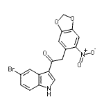 CAS 登录号：94158-36-8， 1-(5-溴-1H-吲哚-3-基)-2-(6-硝基-1,3-苯并二氧戊环-5-基)乙酮