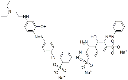 CAS#: 94159-51-0, Trisodium 4-Amino-3-[[4-[[4-[[4-[[2-(Diethylamino)Ethyl]Amino]-2-Hydroxyphenyl]Azo]Phenyl]Amino]-3-Sulphonatophenyl]Azo]-5-Hydroxy-6-(Phenylazo)Naphthalene-2,7-Disulphonate